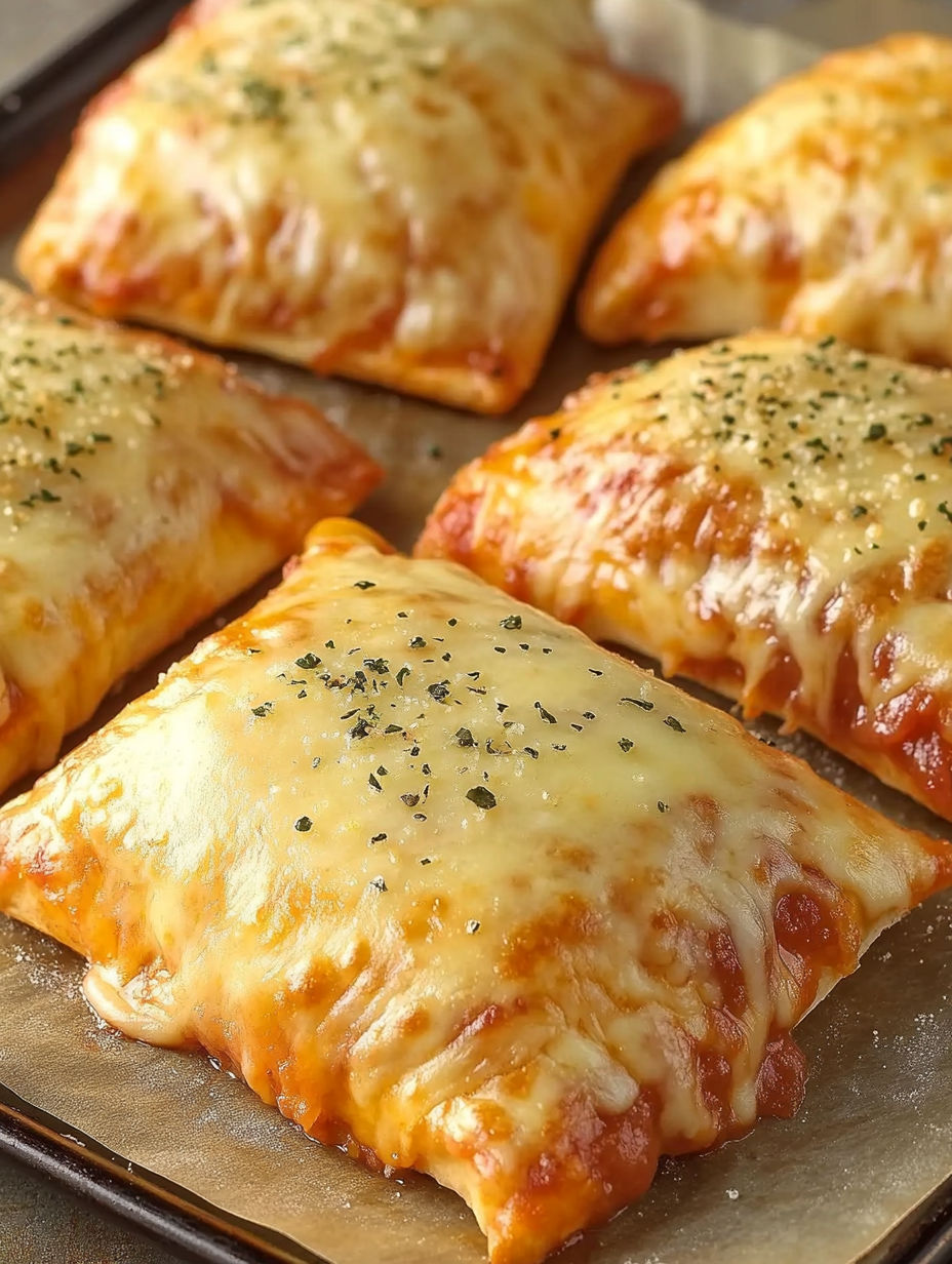 A tray of cheese and herb filled pizza.