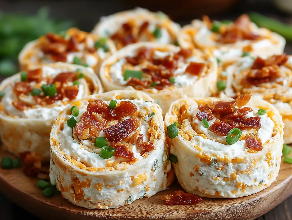 A plate of bacon wrapped appetizers.