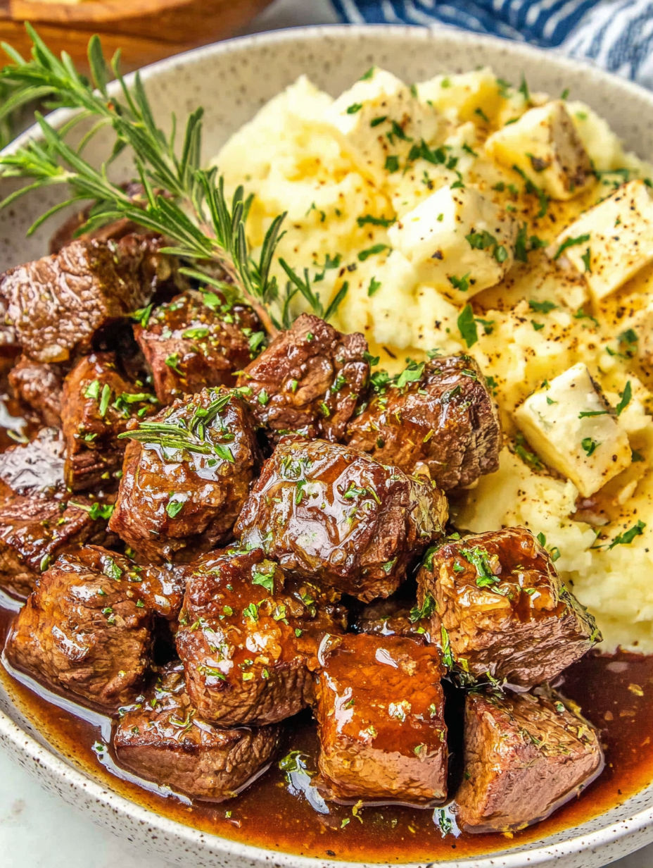 A bowl of meat and potatoes.