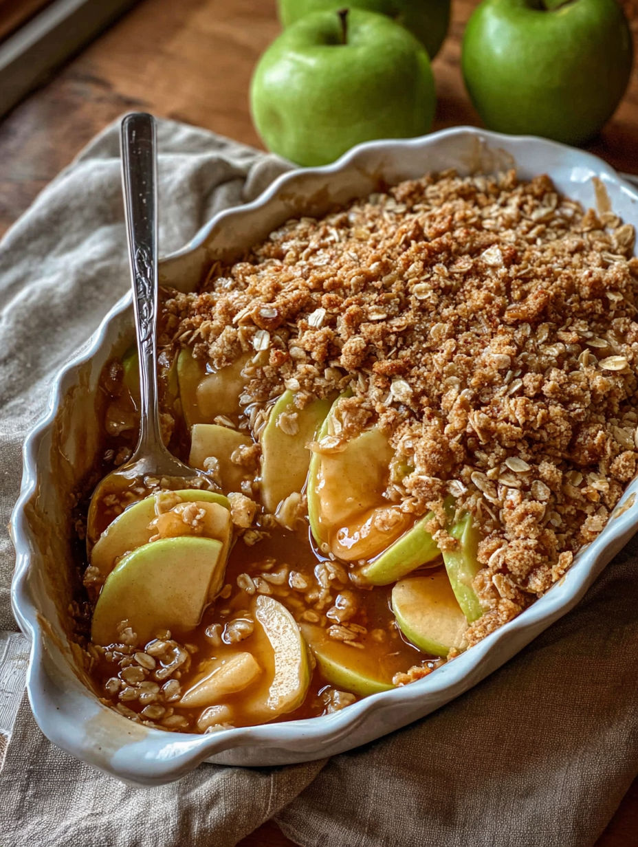 A bowl of apples with a spoon in it.