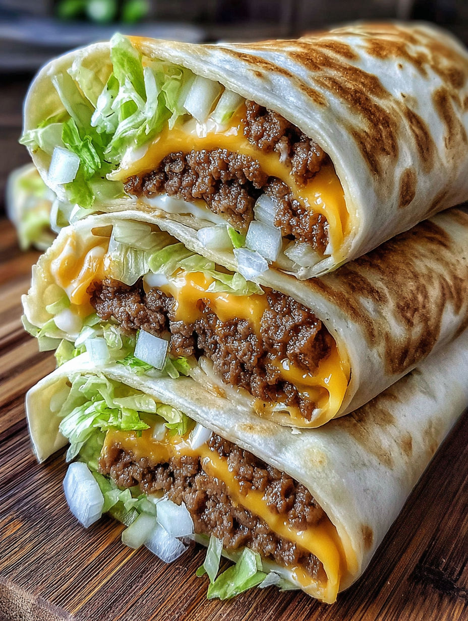 A burrito with lettuce and cheese.