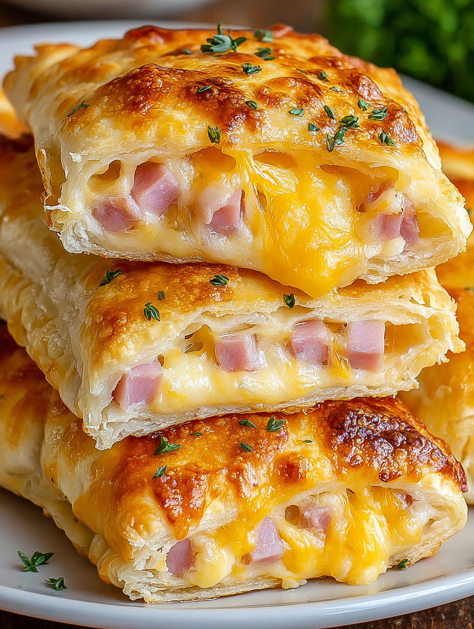 Air fryer ham cheese pockets.