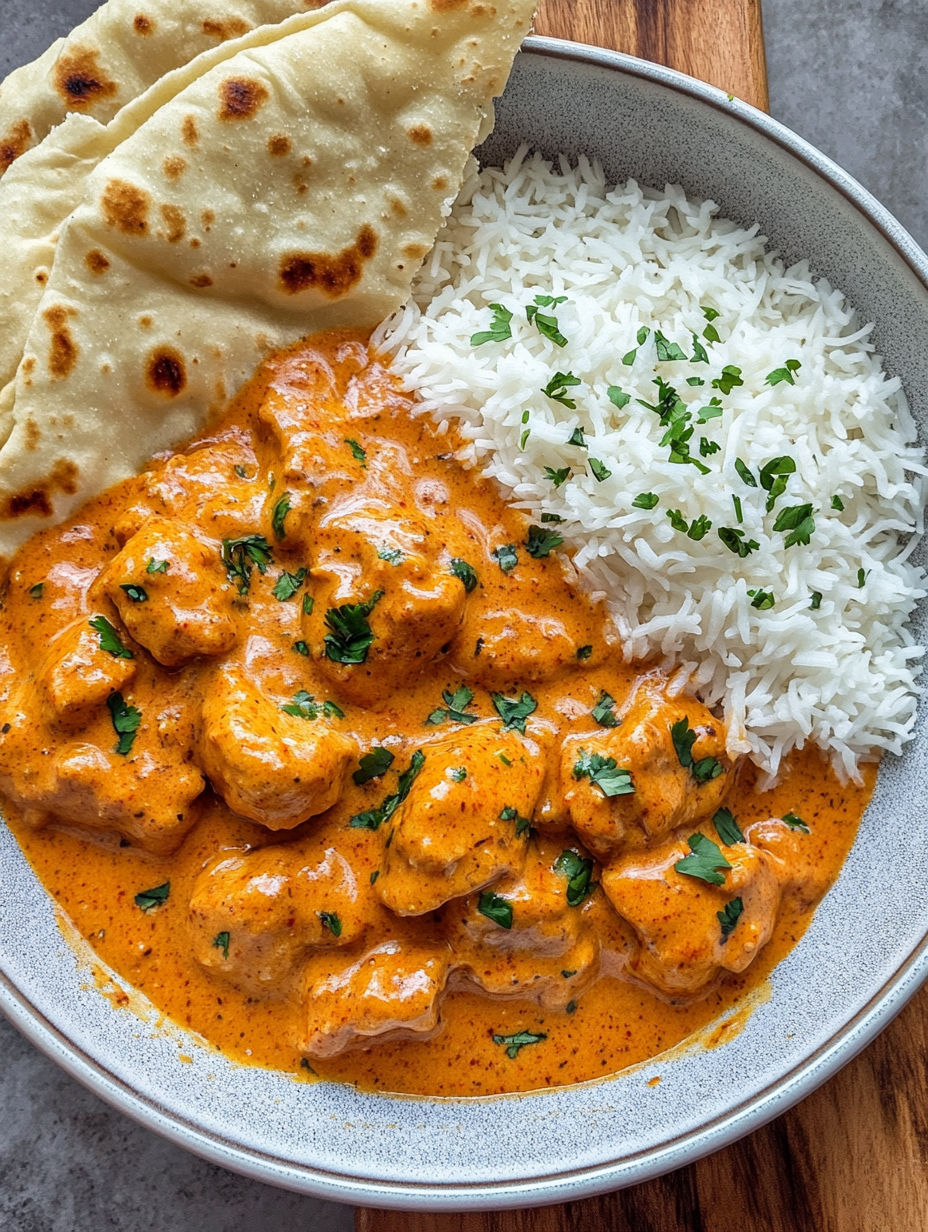 A plate of food with rice, chicken, and sauce.