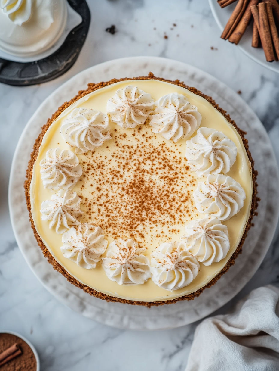 A slice of Spiced Rum Cheesecake.