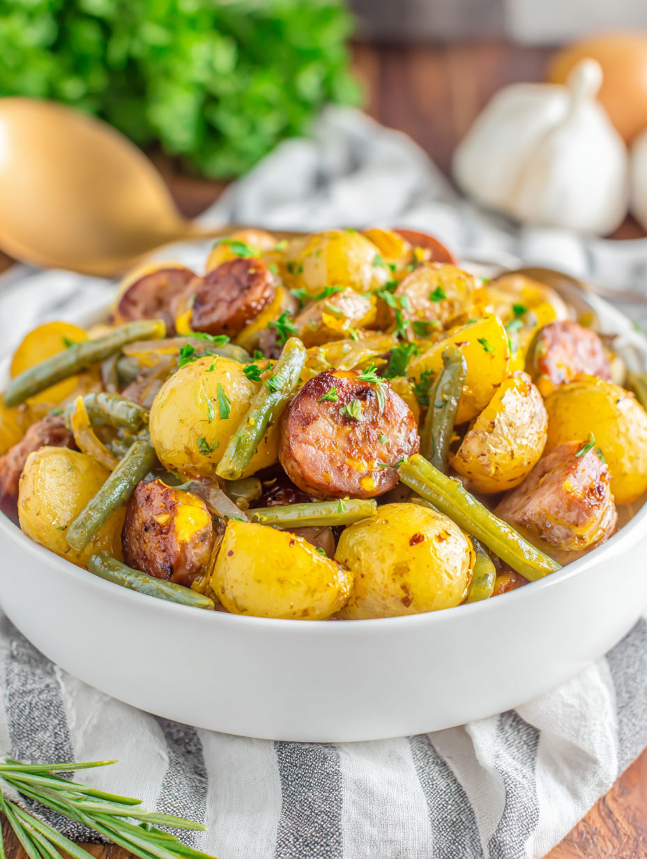 A bowl of crockpot swamp potatoes.