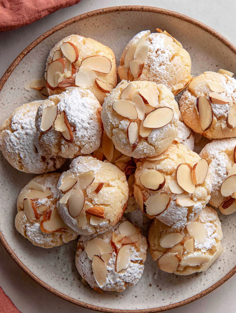 A plate of marzipan-plätzchen.