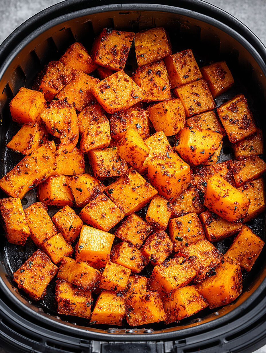 A close up of a dish of food in an air fryer.