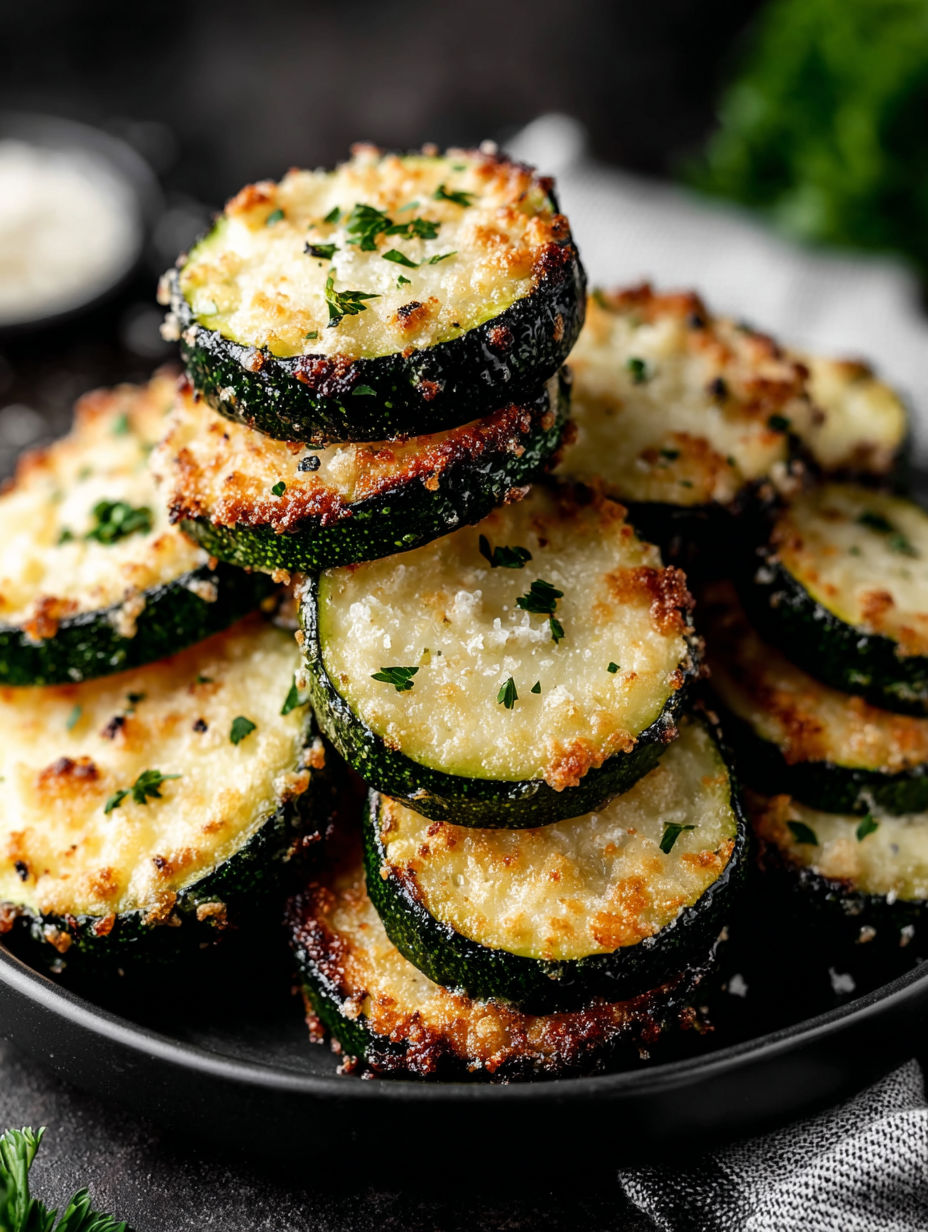 Baked Parmesan Zucchini Rounds.