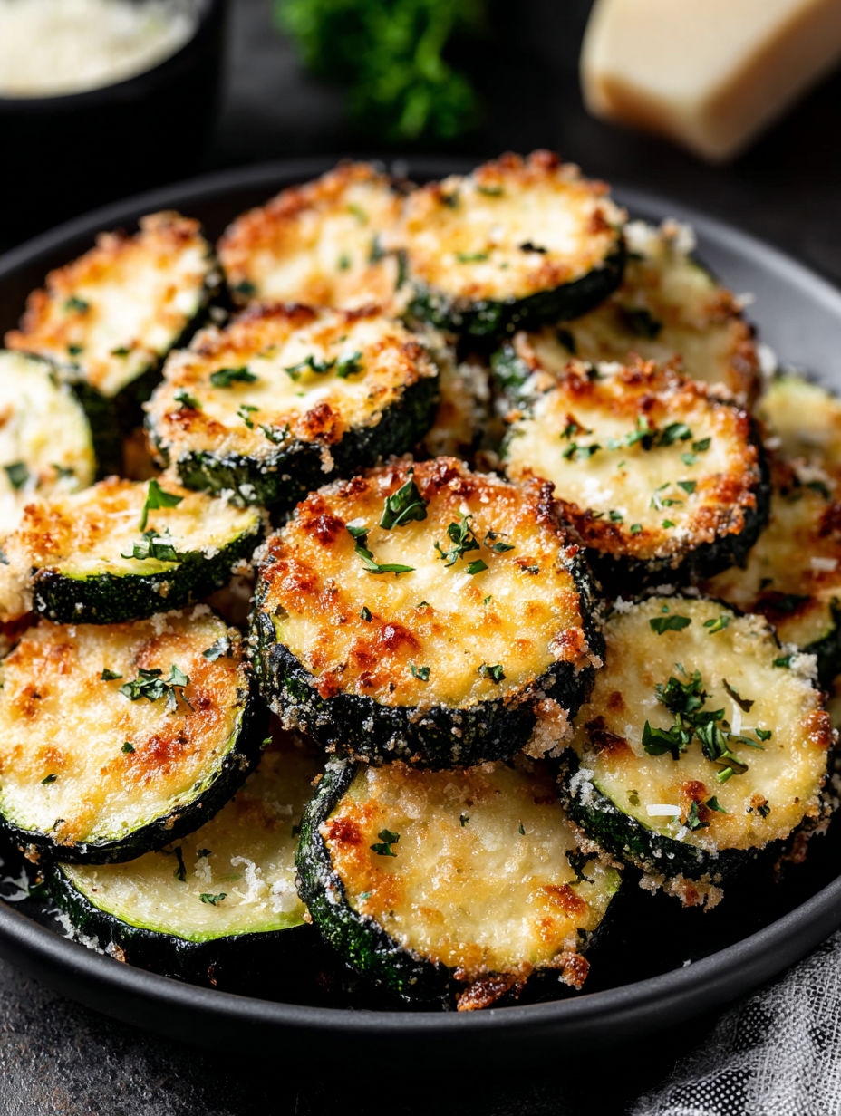 Baked Parmesan Zucchini Rounds.
