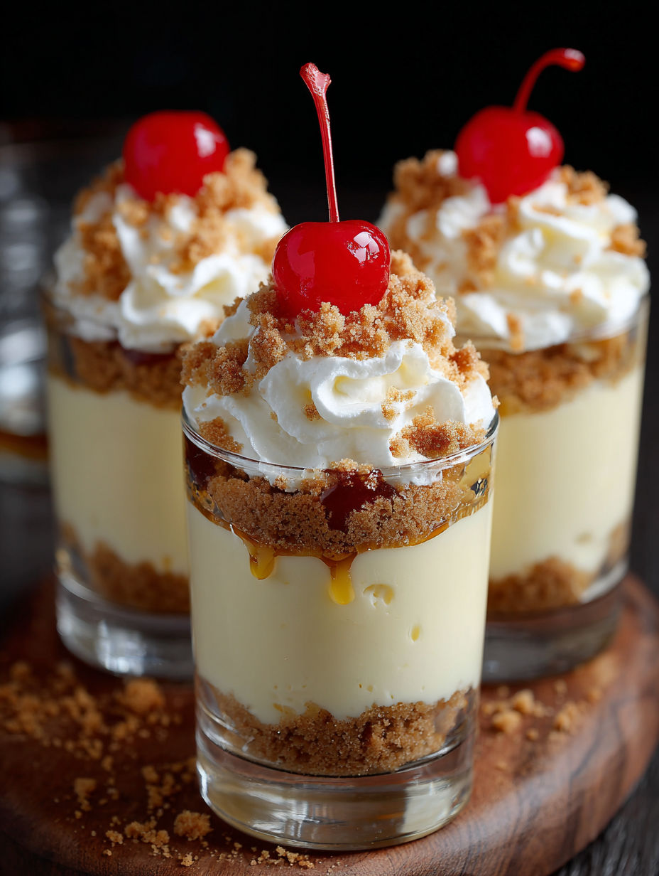 A dessert with a cherry on top.