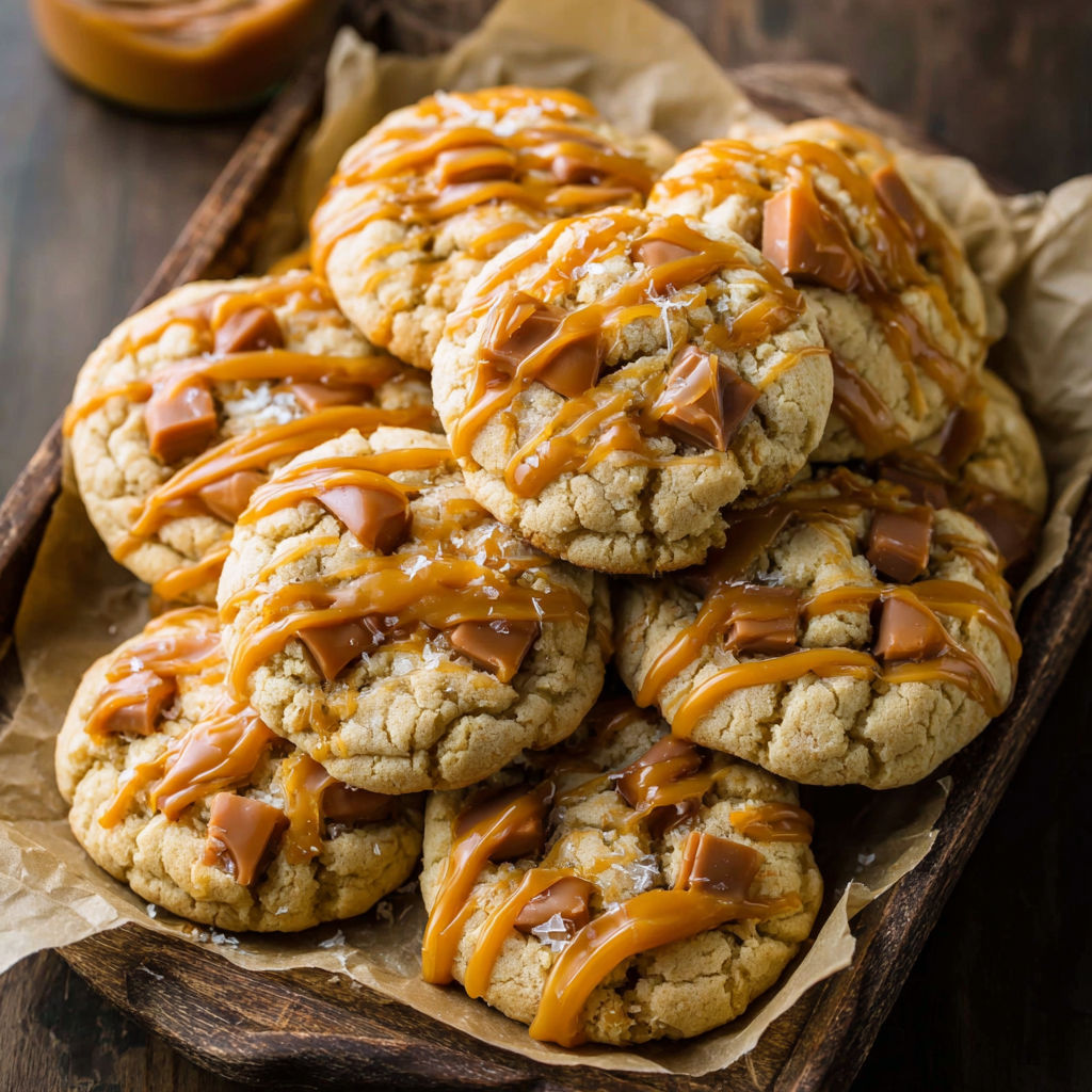 A stack of Caramel Macchiato cookies.