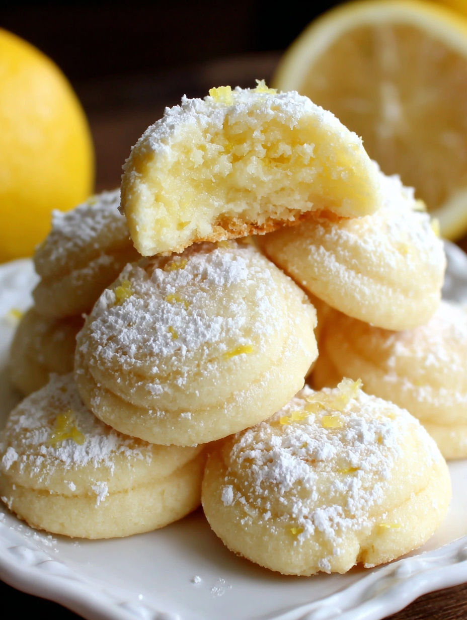 A stack of lemon meltaways.