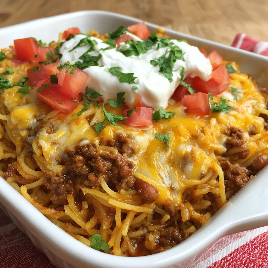 A bowl of chicken zucchini bacon bake.