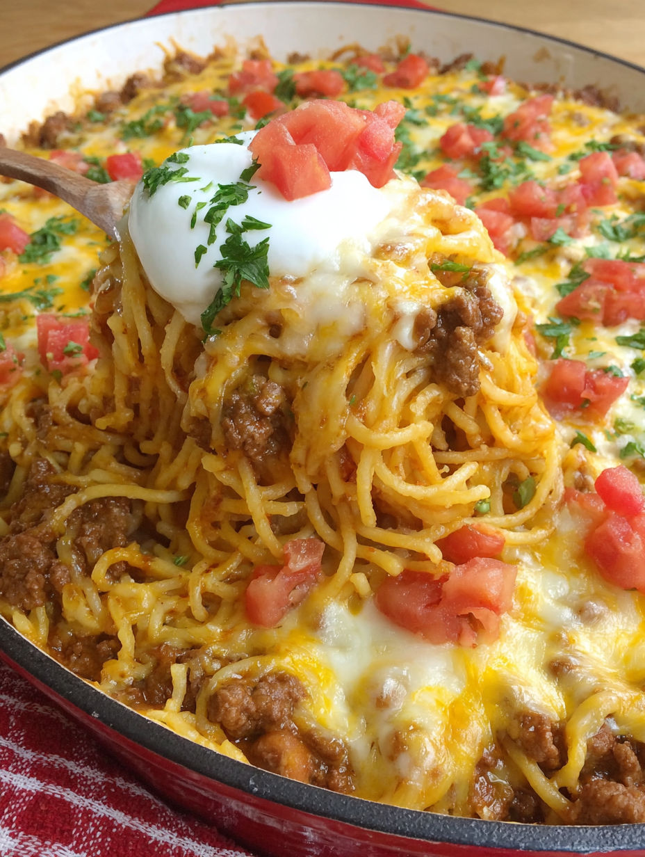 A close up of a chicken zucchini bake with bacon.