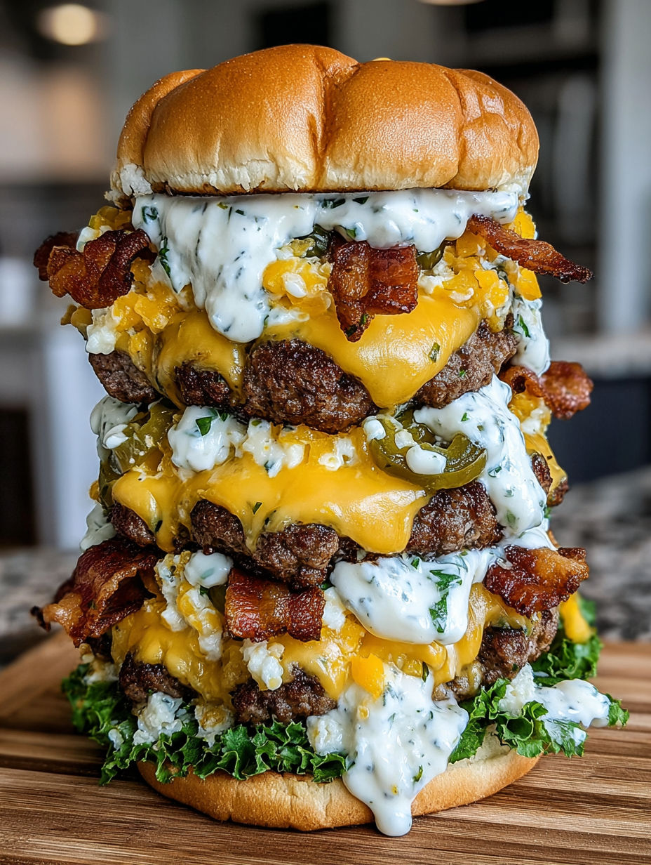 A double-decker jalapeño smash.