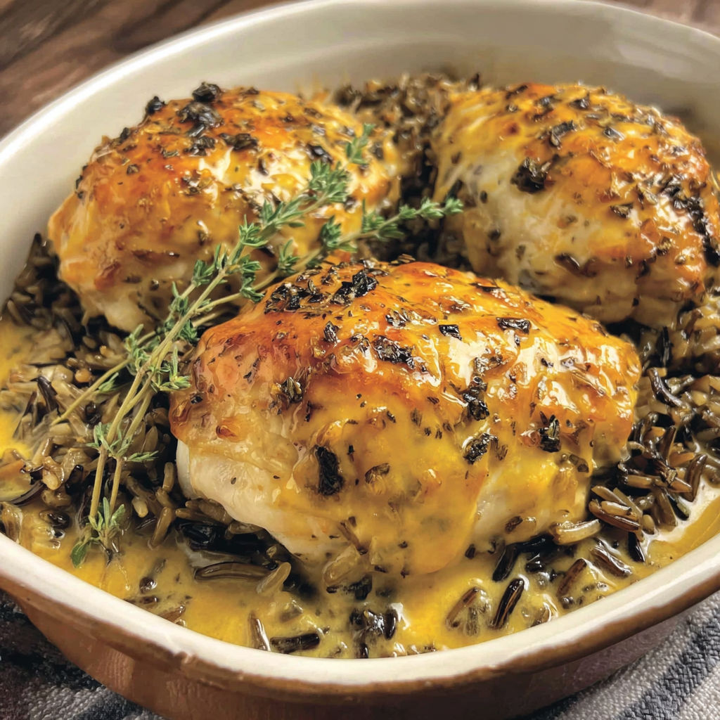 A bowl of chicken and rice.