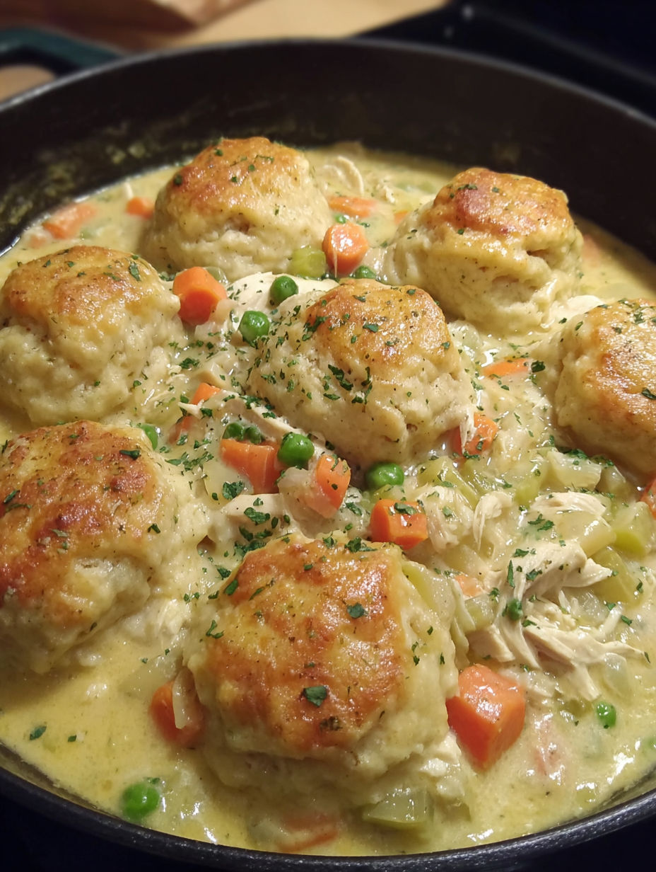 A bowl of chicken soup with vegetables.