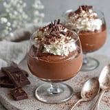 Two glasses of chocolate mousse.