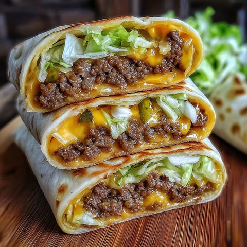 A Big Mac Wrap with lettuce and cheese.