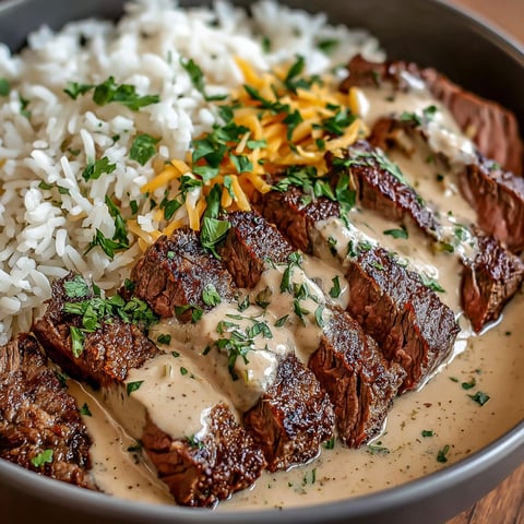 A bowl of food with rice, meat, and cheese.