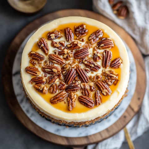 A slice of maple pecan cheesecake.