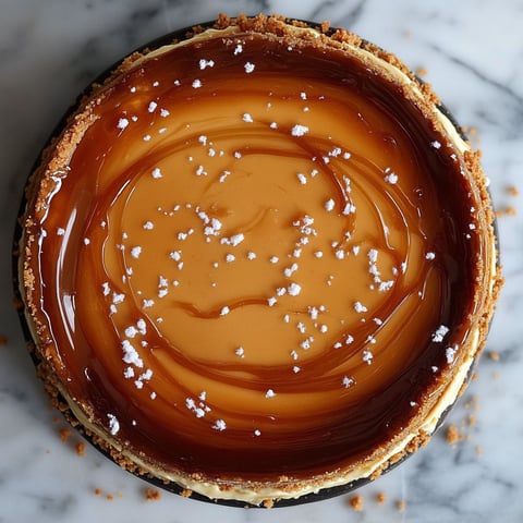 A slice of salted caramel cheesecake.