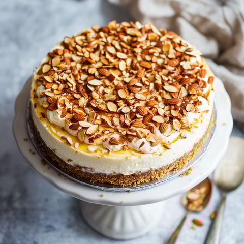 A slice of Amaretto Cheesecake.
