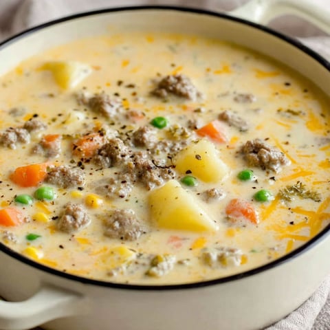 A bowl of Shepherd's Pie Soup.