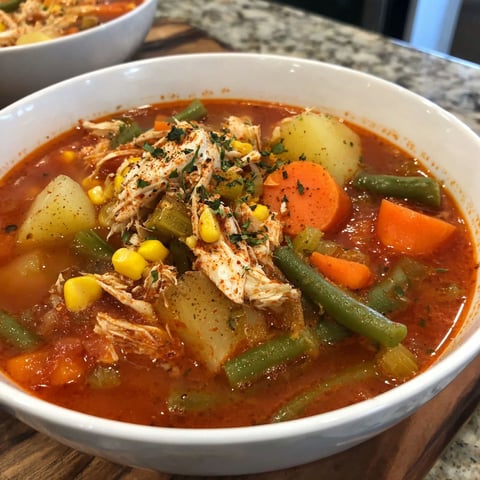 A bowl of Maryland Crab Vegetable Soup.