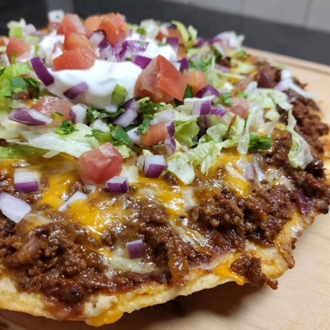 A delicious looking beef enchilada casserole.