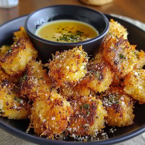 A bowl of crispy golden crab bites.