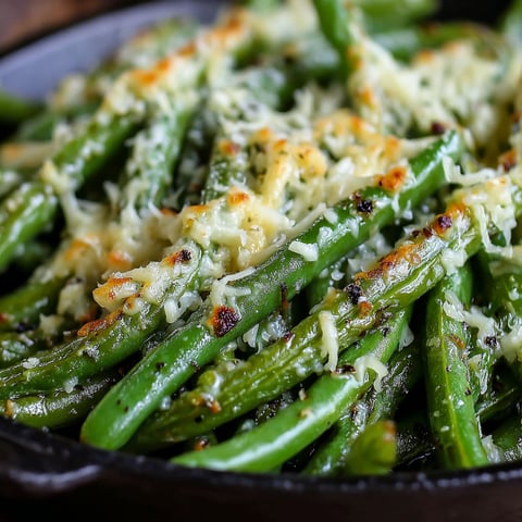A delicious dish of garlic beans with cheese.